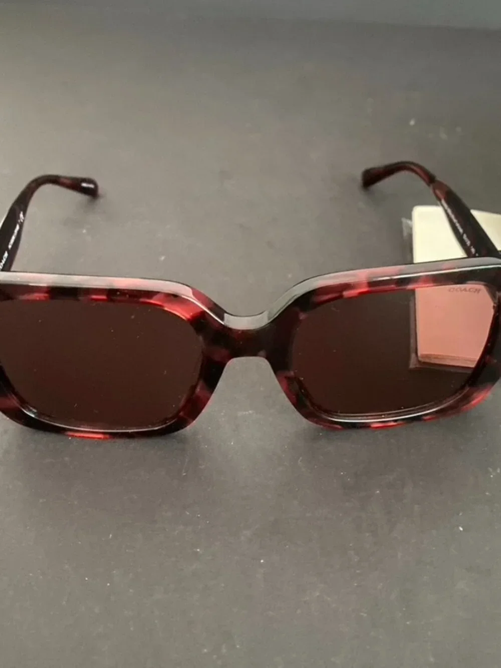 Coach Milky Wine Tortoise Frame Sunglasses